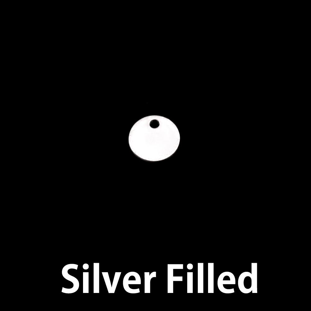 Metal Stamping Blanks Silver Filled Circle with Hole, 8mm (.31"), 24g